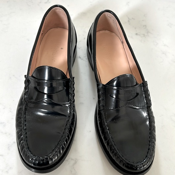 J. Crew Shoes - J. CREW Winona Black Patent Leather penny loafers Women’s size 8.5